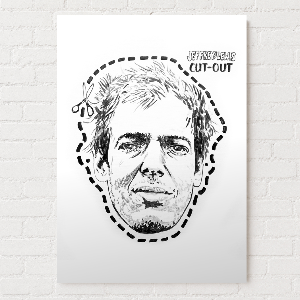Jeffrey Lewis Cut-Out print by Nicholas Pankhurst